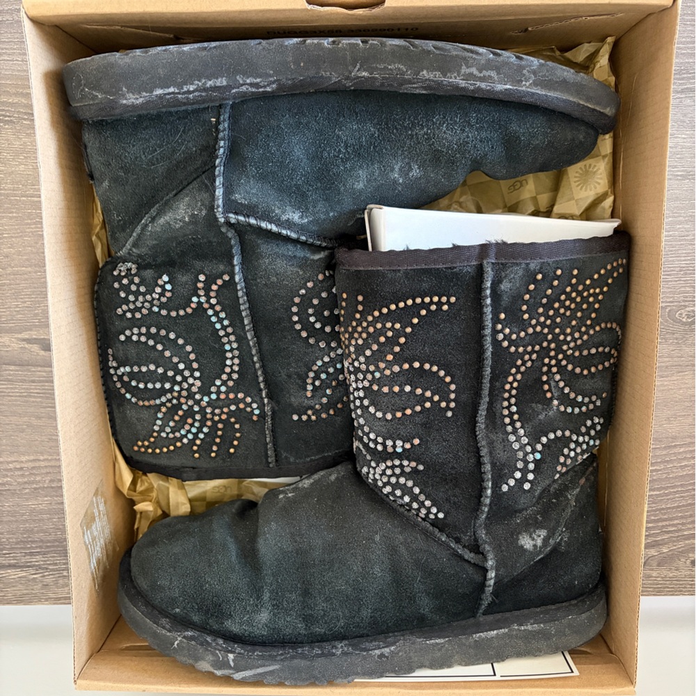 UGG Australia “Adelaide” Studded Boots — Women’s Size 8 (Black)